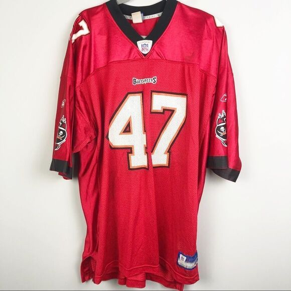 NFL x REEBOK | TAMPA BAY BUCCANEERS #47 Lynch Vintage 2002 Red Jersey Men’s 2XL - Picture 2 of 12
